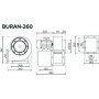 Радиальный вентилятор ERA PRO Buran 260 4K M R (1300 м3/ч) D200 правый